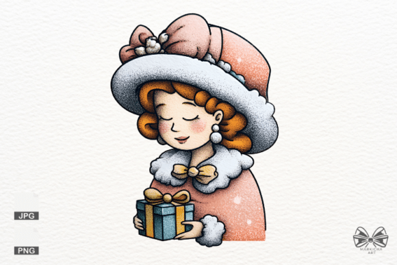 Cartoonish Christmas Woman Png: A Creative Resource for All