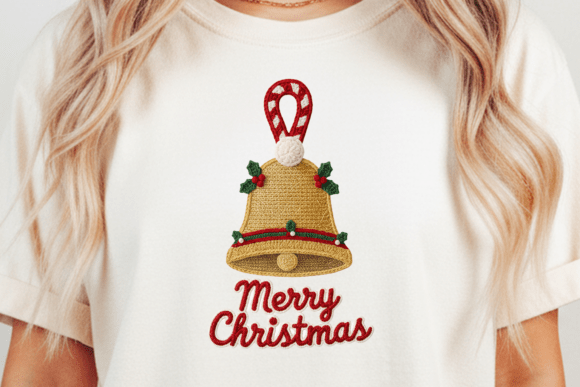 Crochet Christmas Bell PNG Merry Holiday