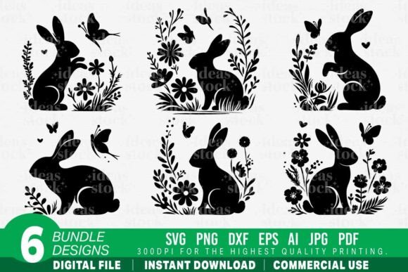 Easter Bunny Floral SVG Bundle Set: A Creative Resource for Crafters and Designers