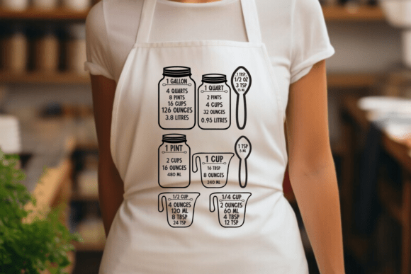 Kitchen Conversion Chart SVG Design 8: A Versatile Tool for Crafters and Professionals
