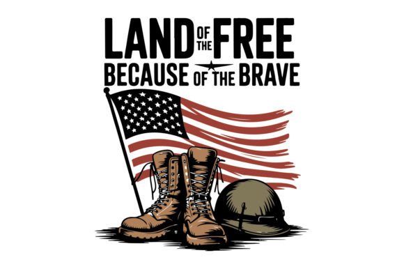 Land of the Free Brave Print Template: A Creative Resource for Patriotic Designs