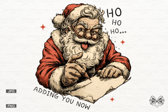 Vintage Santa Writing Png Clipart